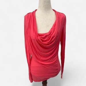 Y2K Bebe Cowl Neck Long Sleeve Tunic Top NWT